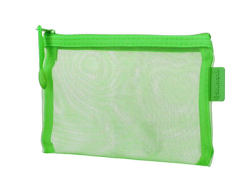 POCHETTE ZIP LIDERPAPEL A6 MULTIUSAGE FERMETURE ECLAIR   POLYESTER TRANSPIRABLE        COLORIS VERT PASTEL
