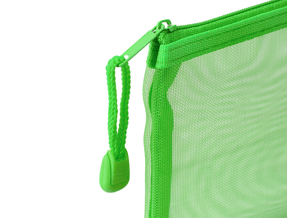 POCHETTE ZIP LIDERPAPEL A6 MULTIUSAGE FERMETURE ECLAIR   POLYESTER TRANSPIRABLE        COLORIS VERT PASTEL