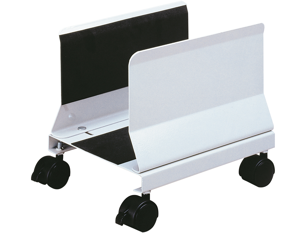 SUPPORT Q-CONNECT UNIT CENTRALE MTAL SOLIDE LARGEUR RGLABLE 132/220MM ROULETTES FREINS
