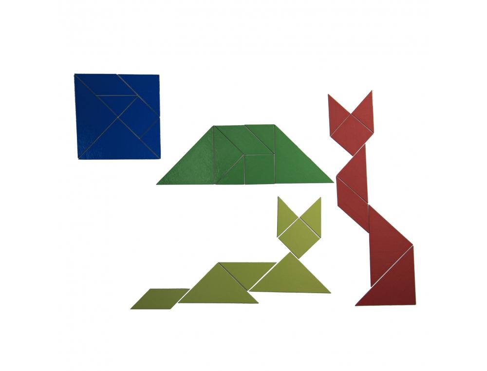TANGRAMS WISSNER TANGRAMS MAGNETIQUES GRAND FORMAT 20   CM A X 7 PIECES DE COLORIS    ASSORTIS