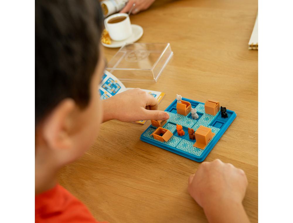 LOGIQUE REFLEXION SMART CHATS TOURNENT EN ROND 60 DEFIS     PROPOSES 1 PLATEAU DE JEU 5   CHATS 4 PIECES DE JEU 1
