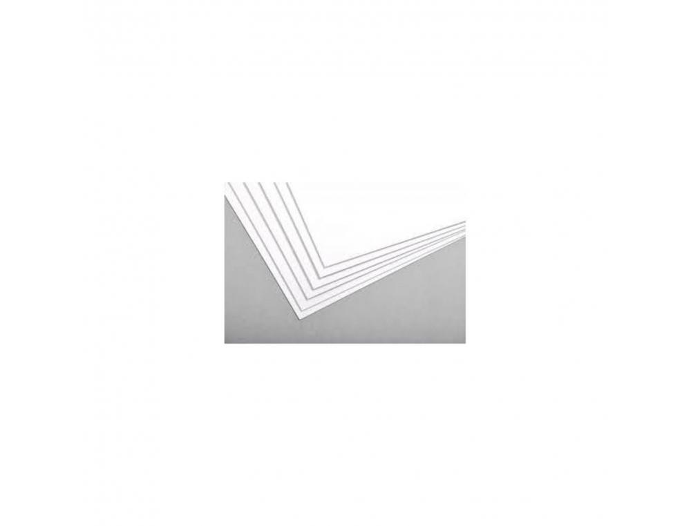 PAPIER CLAIREFONTAINE BRISTOL 50X65CM 205G COLORIS BLANC    PAQUET 25 FEUILLES