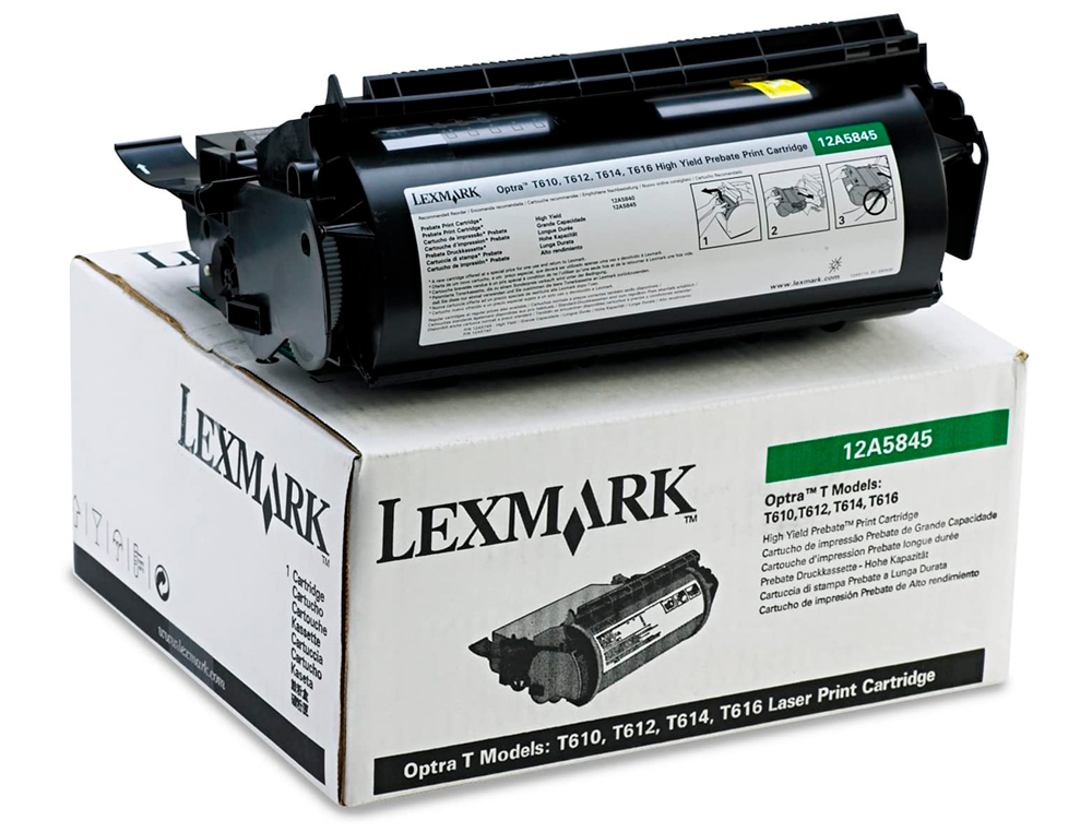 TONER LASER LEXMARK T610 12A5845 COULEUR NOIR 25000P