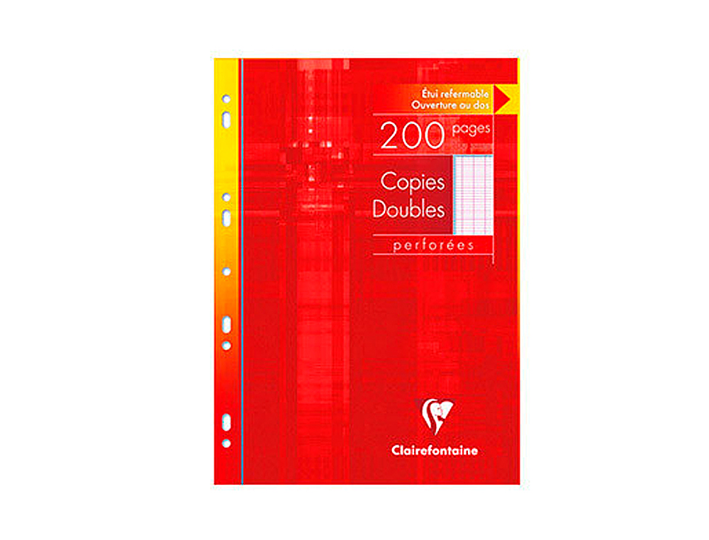 COPIE DOUBLE CLAIREFONTAINE A4 210X297MM PAPIER VLIN VELOUT 100P 90G SYS PERFORES TUI VERNI