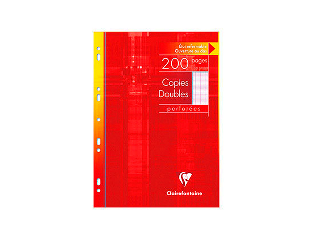 COPIE DOUBLE CLAIREFONTAINE A4 210X297MM PAPIER VLIN VELOUT 200P 90G SYS PERFORES TUI VERNI