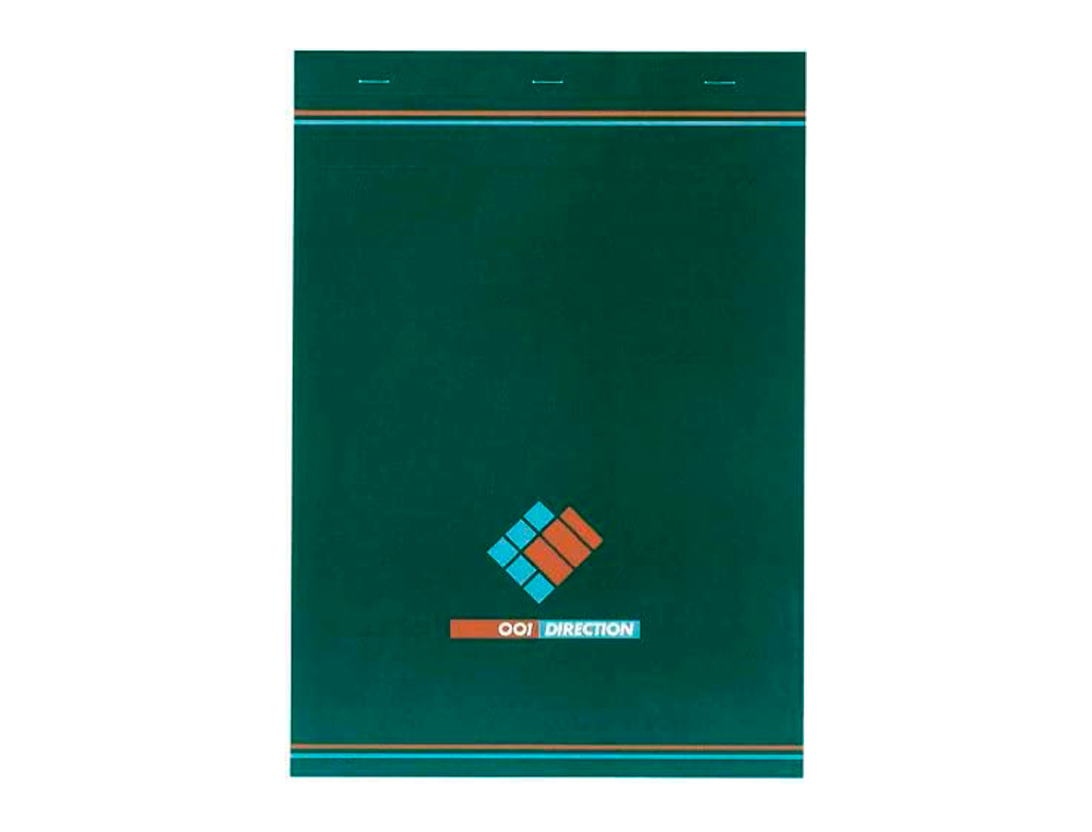 BLOC BUREAU CONQUERANT SEPT DIRECTION AGRAF EN TTE COUVERTURE NOIR VERNI 210X297MM 70G 5X5 200PAGES DTACHABLES