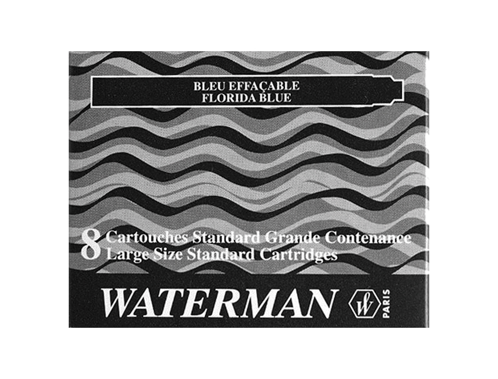 CARTOUCHE WATERMAN LONGUE STANDARD ENCRE NOIRE TUI 8 UNITS