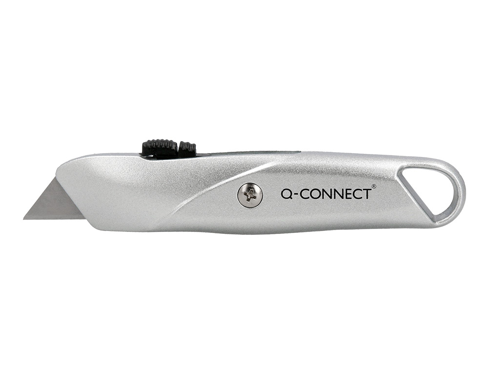 CUTTER XD-53 Q-CONNECT EN METAL LAME 18MM RECTRACTABLE  MECANISME DE BLOCAGE