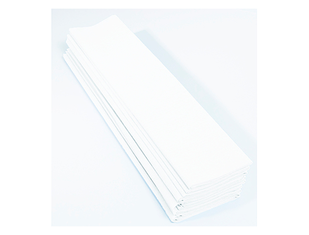 PAPIER CRPON CLAIREFONTAINE DENSIT CRPAGE 60% 40G/M2 50CMX2.5M UNICOLORE BLANC POCHETTE 10F