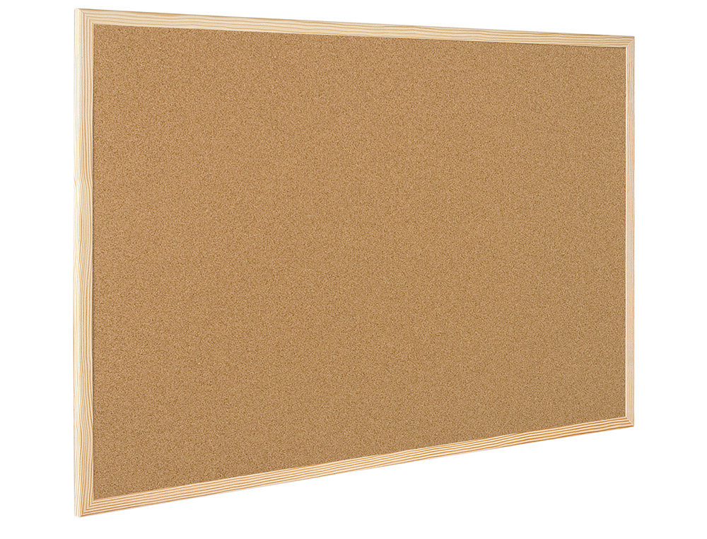 TABLEAU LIGE Q-CONNECT MURAL CADRE BOIS PIN NATUREL 2 FACES INCLUS 5 PINGLES MEMO FIXATION MUR PAISSEUR 1MM 60X40CM