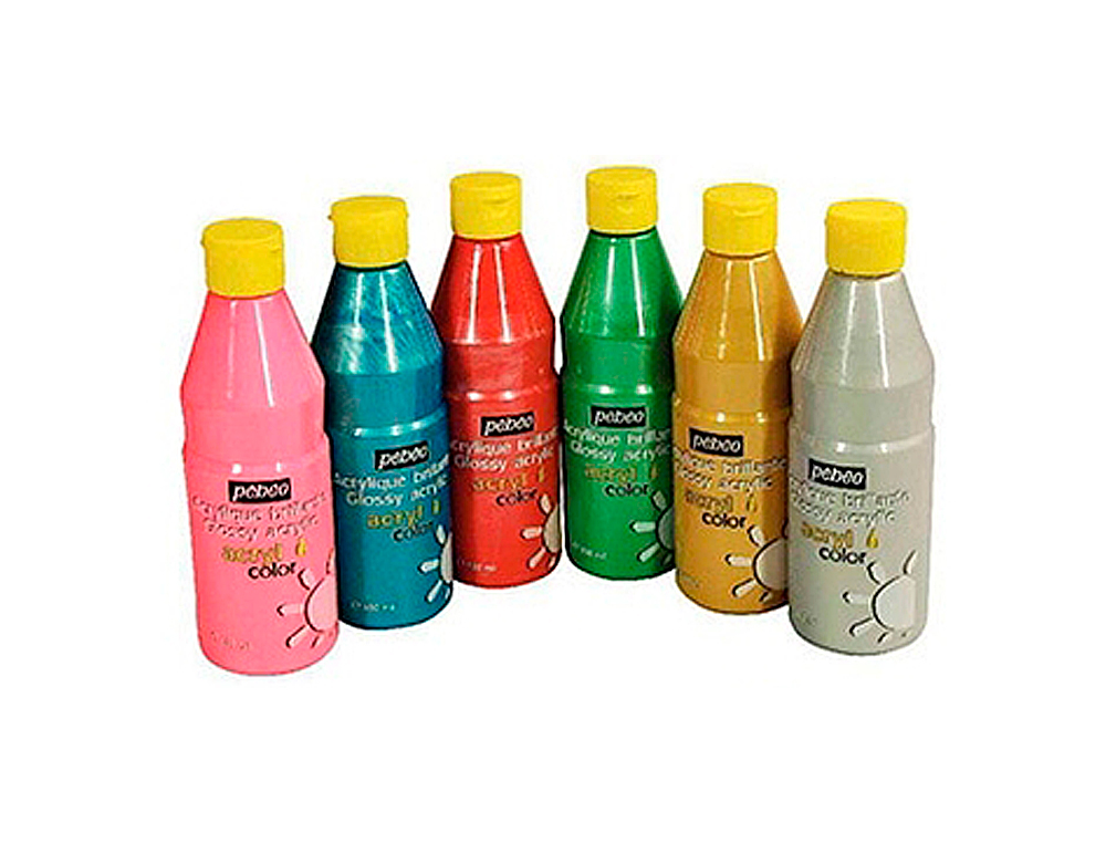 PEINTURE ACRYLIQUE LEFRANC BOURGEOIS GLOSSY FLUIDE BRILLANTE INDLBILE MULTI-SUPPORTS FINITION PAILLETE FLACON 500ML