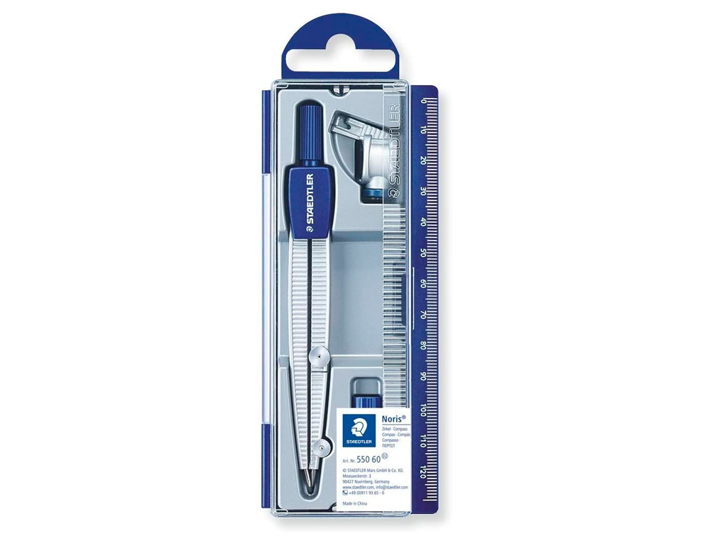 COMPAS STAEDTLER 550 60 BRANCHE POINTE SCHE ATTACHE-COMPAS UNIVERSELLE CRAYON DIAMTRE 11MM MINE 2MM TUI RIGIDE