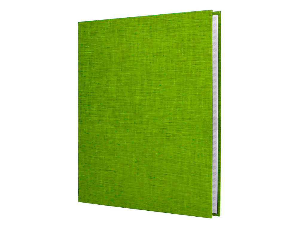 CLASSEUR LIDERPAPEL 4 ANNEAUX RONDS 25MM A4+ CARTON REMBORDÉ PAPER COAT COLORIS VERT CLAIR