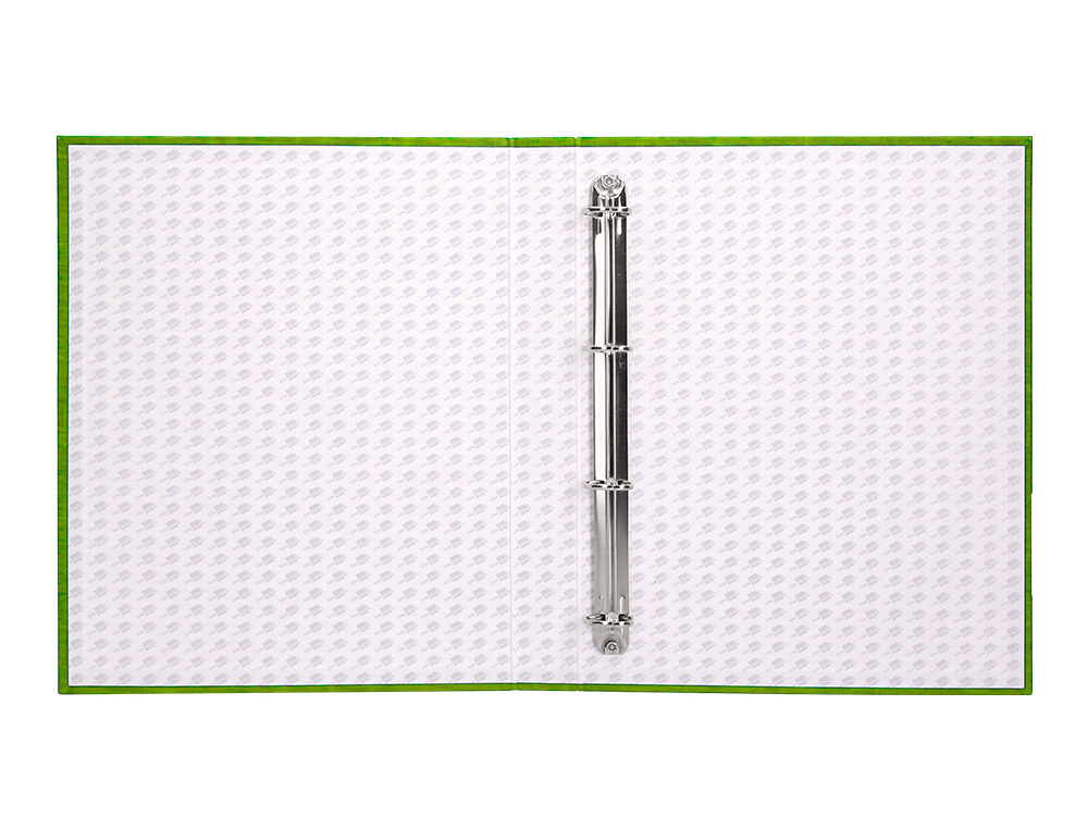 CLASSEUR LIDERPAPEL 4 ANNEAUX RONDS 25MM A4+ CARTON REMBORDÉ PAPER COAT COLORIS VERT CLAIR