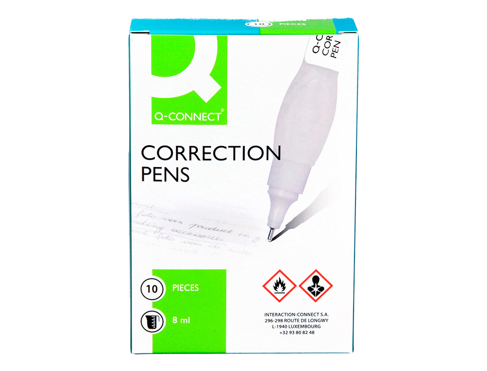 STYLO CORRECTEUR Q-CONNECT LARGEUR BILLE 0.5MM SCHAGE RAPIDE 8ML