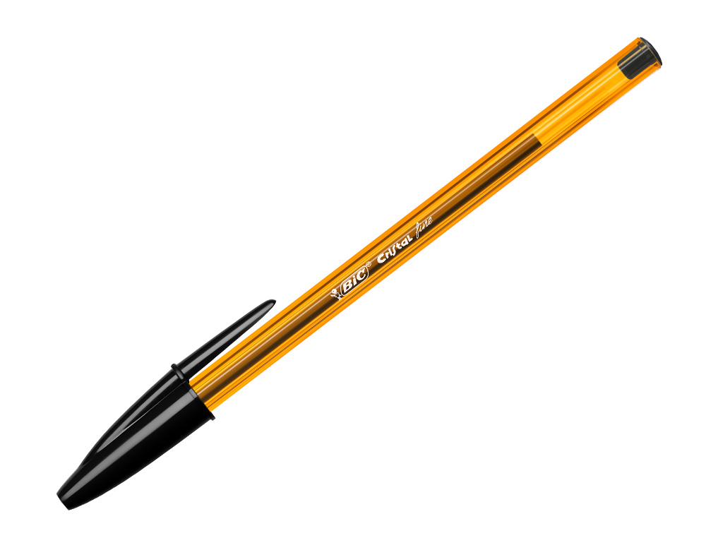 STYLO-BILLE BIC CRISTAL CRITURE FINE 0.4MM ENCRE CLASSIQUE BILLE INDFORMABLE CAPUCHON COULEUR ENCRE NOIR