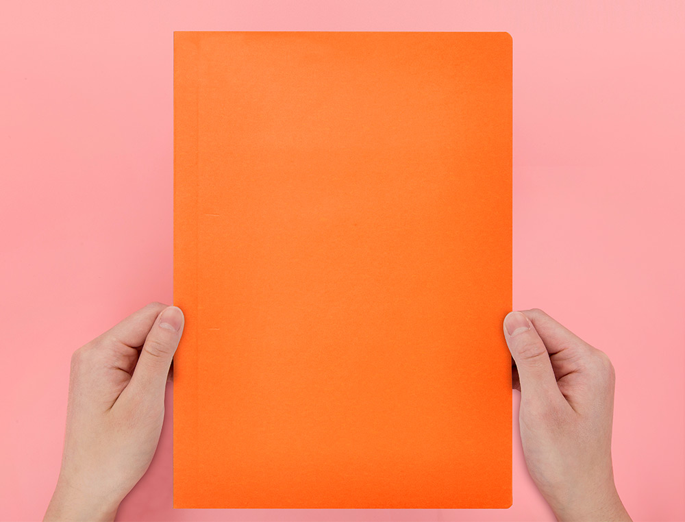 SOUS-CHEMISE LIDERPAPEL PAPIER CARTONN 180G 310X230MM DOCUMENT A4 210X297MM COLORIS      ORANGE INTENSE