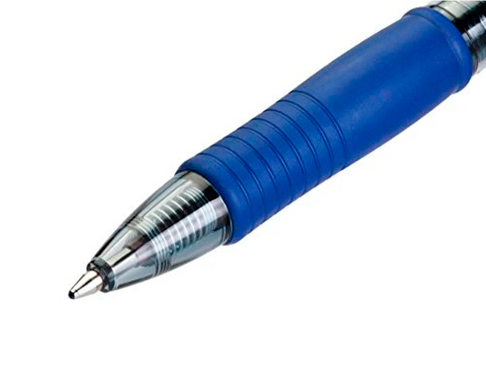 STYLO-BILLE Q-CONNECT RTRACTABLE CRITURE MOYENNE 0.7MM ENCRE CLASSIQUE CLIP GRIP PRHENSION COULEUR ENCRE BLEU