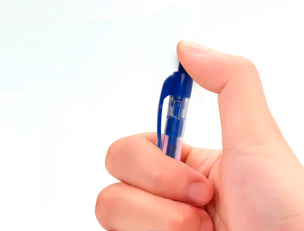 STYLO-BILLE Q-CONNECT RTRACTABLE CRITURE MOYENNE 0.7MM ENCRE CLASSIQUE CLIP GRIP PRHENSION COULEUR ENCRE BLEU