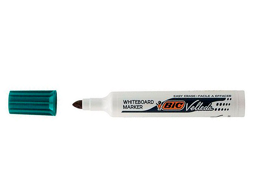 MARQUEUR BIC VELLEDA 1711 EFFAABLE POINTE OGIVE TRAC 2MM CORPS PLASTIQUE ENCRE CTONE VERT