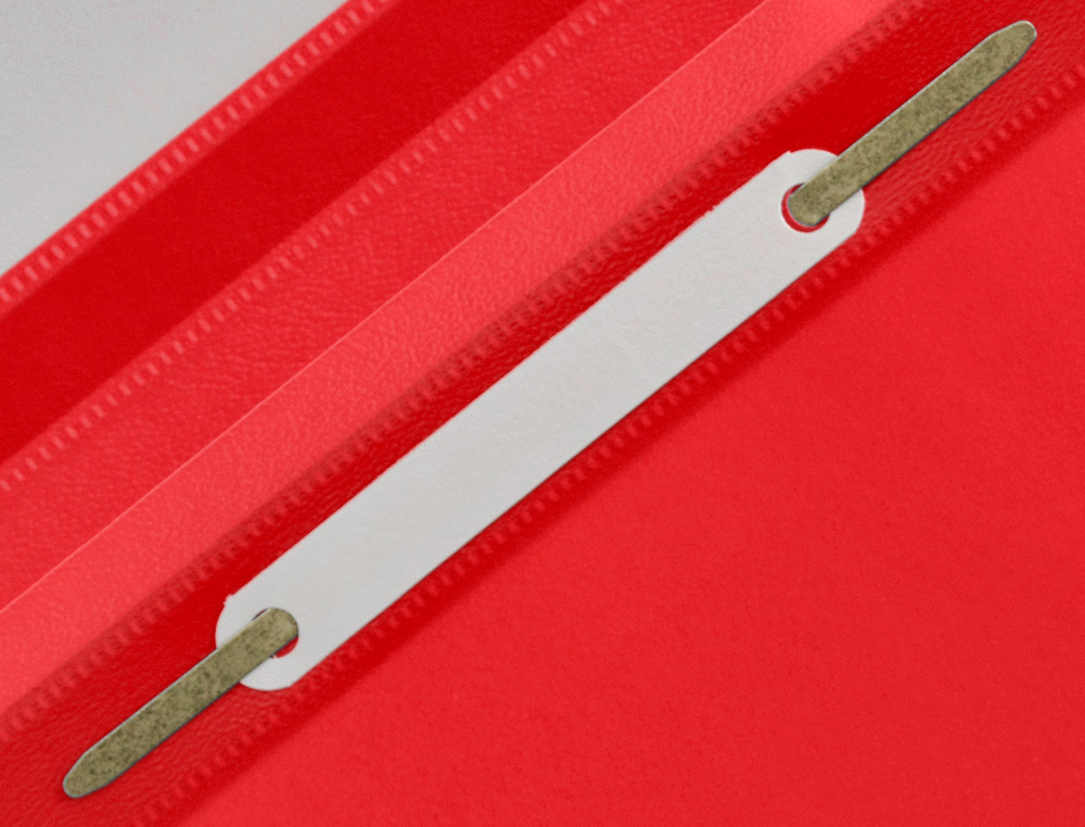 CHEMISE PRSENTATION Q-CONNECT  LAMELLES POLYPROPYLNE 18/100E DOCUMENT PERFOR A4 30F PORTE-TIQUETTE COLORIS ROUGE
