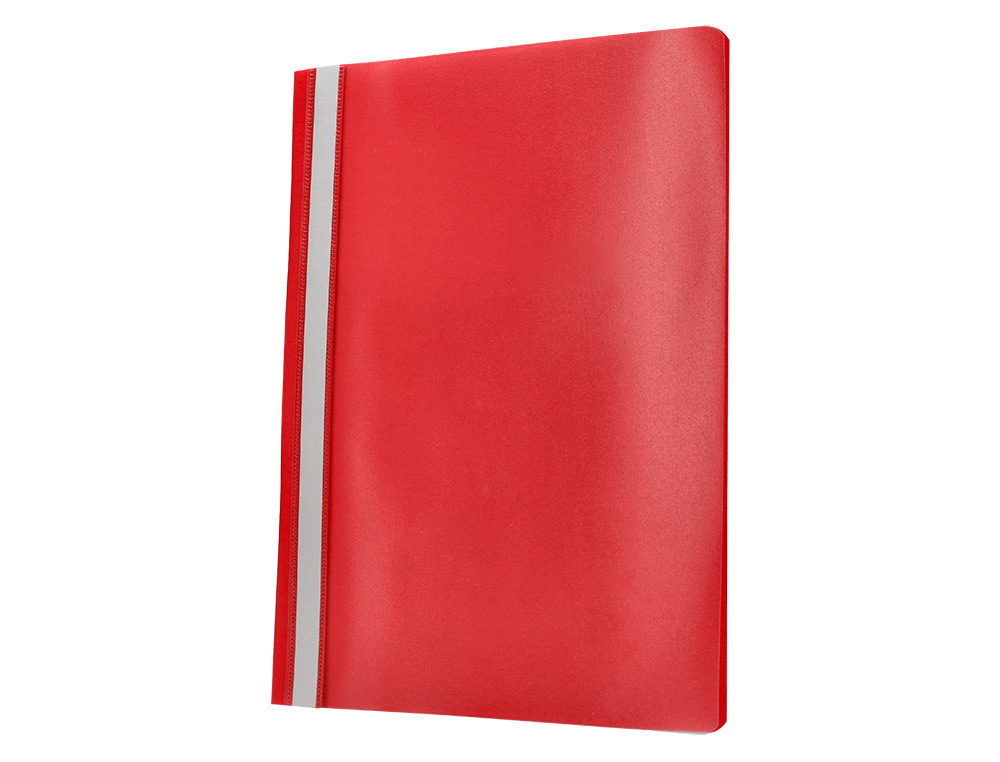 CHEMISE PRSENTATION Q-CONNECT  LAMELLES POLYPROPYLNE 18/100E DOCUMENT PERFOR A4 30F PORTE-TIQUETTE COLORIS ROUGE