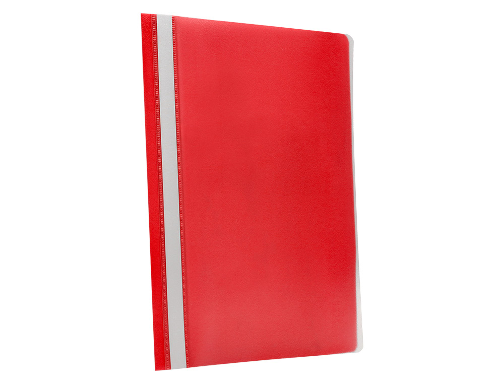 CHEMISE PRSENTATION Q-CONNECT  LAMELLES POLYPROPYLNE 18/100E DOCUMENT PERFOR A4 30F PORTE-TIQUETTE COLORIS ROUGE