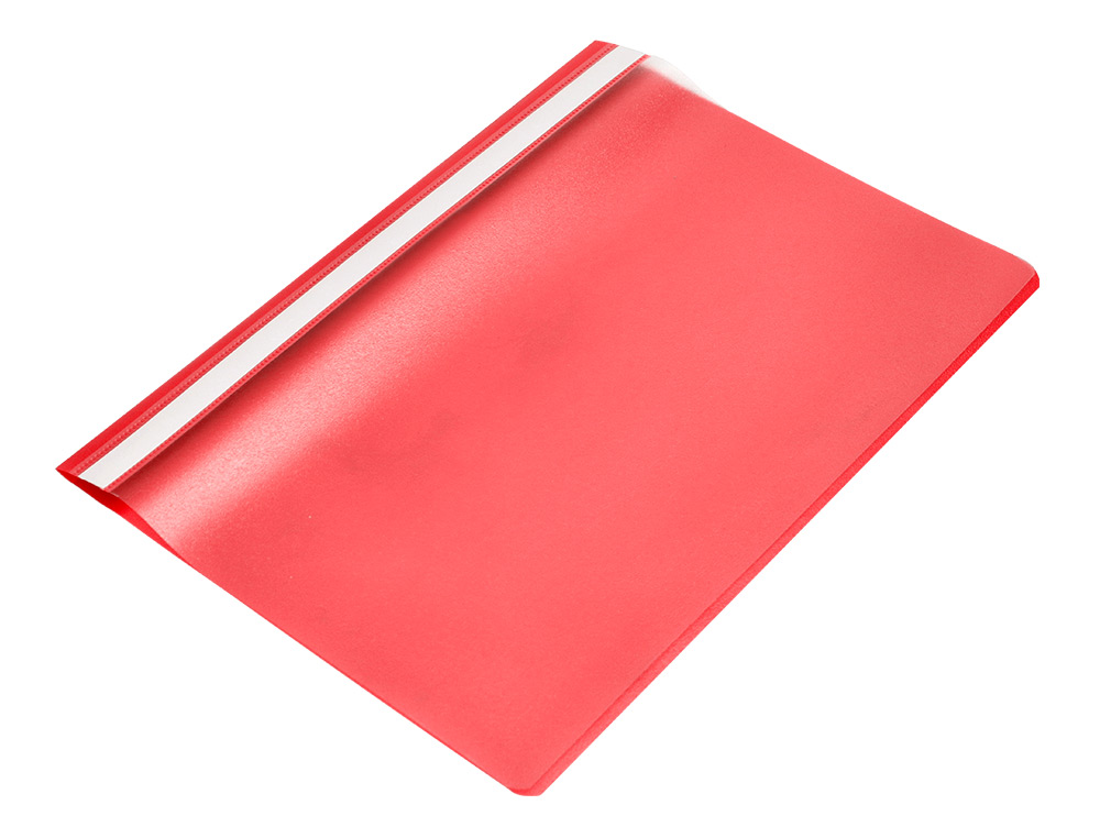 CHEMISE PRSENTATION Q-CONNECT  LAMELLES POLYPROPYLNE 18/100E DOCUMENT PERFOR A4 30F PORTE-TIQUETTE COLORIS ROUGE