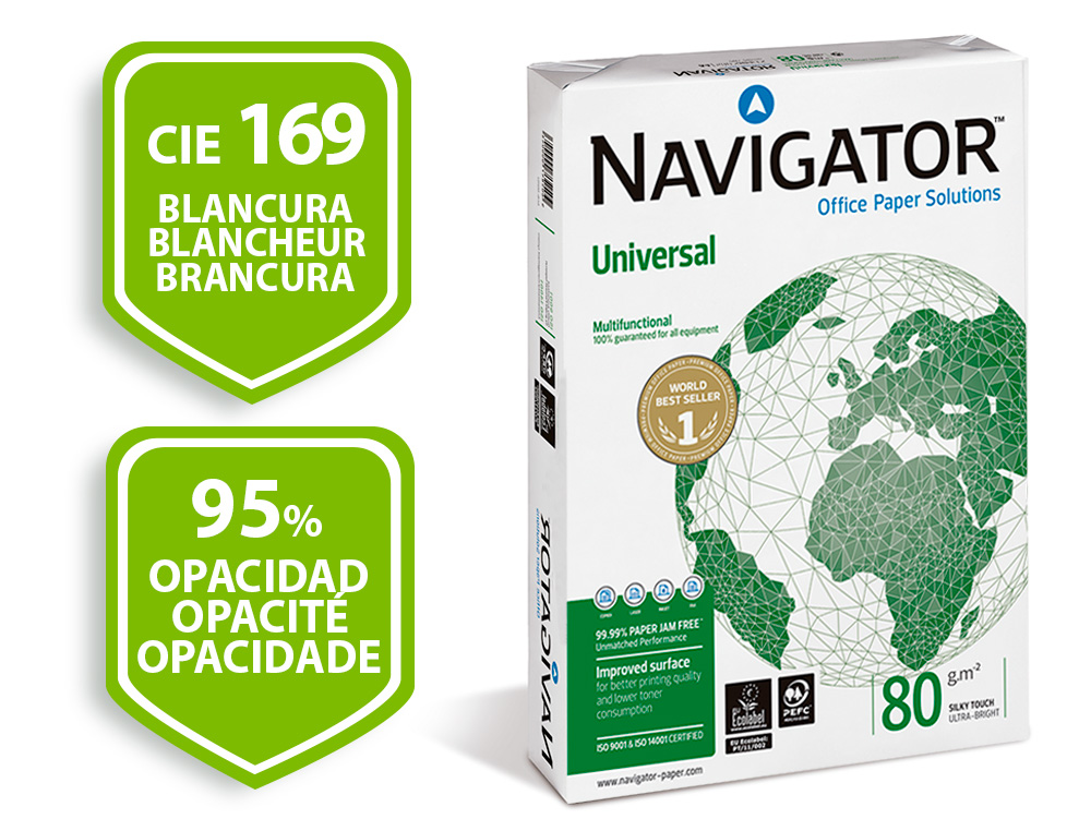 PAPIER NAVIGATOR MULTIFONCTION UNIVERSAL A3 80G BLANCHEUR 169 OPACIT 95 RIGIDIT 120 QUALIT SUPRIEURE 500 FEUILLES