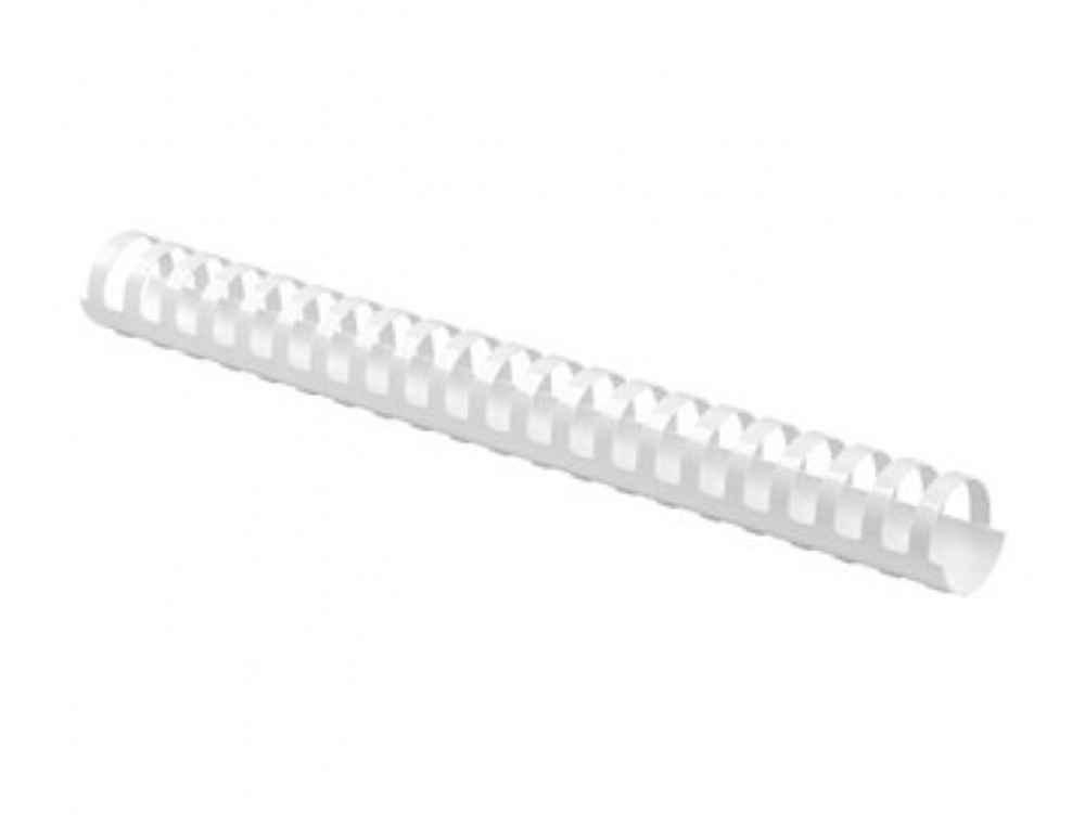ANNEAU PLASTIQUE  RELIER FELLOWES DOS ROND CAPACIT 200F 25MM DIAMTRE 300MM LONGUEUR COLORIS BLANC BOTE 50 UNITS