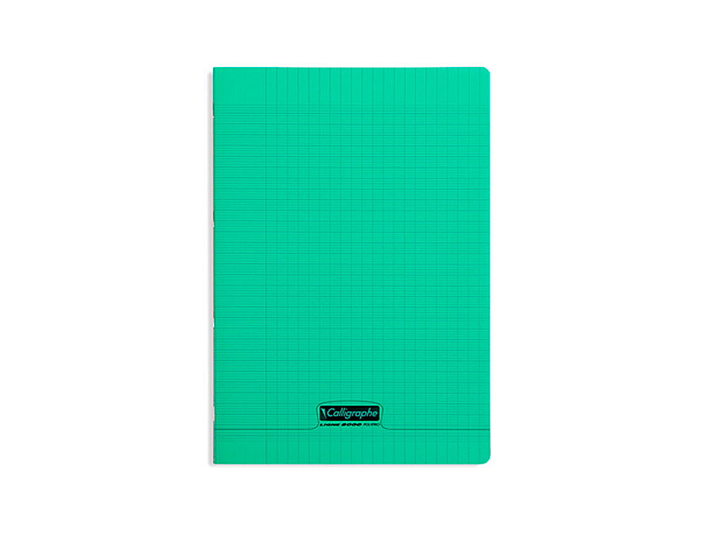 CAHIER PIQUÉ CLAIREFONTAINE COUVERTURE POLYPROPYLÈNE TRANSPARENTE A4 21X29,7CM 96 PAGES 90G SÉYÈS COLORIS VERT