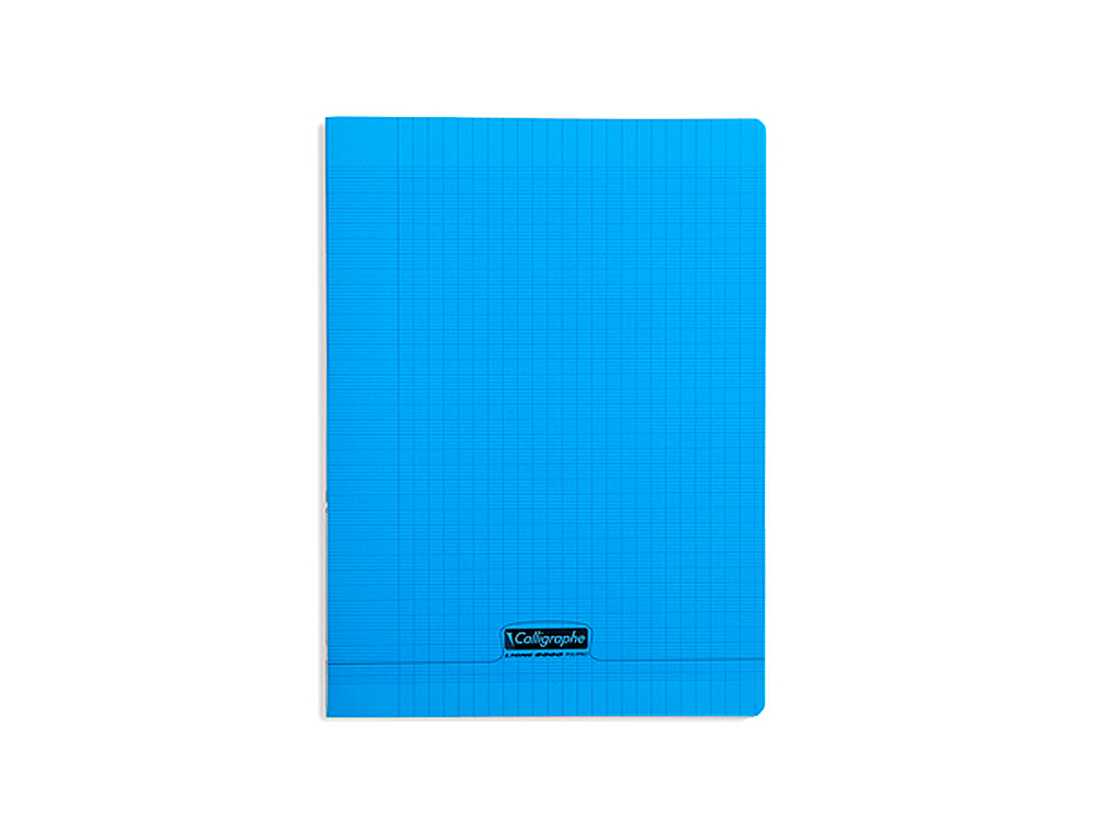 CAHIER PIQUÉ CLAIREFONTAINE COUVERTURE POLYPROPYLÈNE TRANSPARENTE A4+ 24X32CM 96 PAGES 90G SÉYÈS COLORIS BLEU
