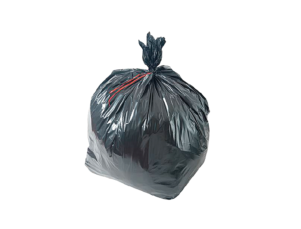 SAC POUBELLE POLYÉTHYLÈNE BASSE DENSITÉ RENFORCÉ 30L 30 MICRONS COLORIS NOIR PAQUET 20 UNITÉS