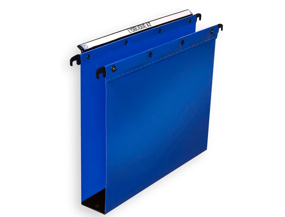 DOSSIER SUSPENDU L'OBLIQUE POLYPRO ULTIMATE 5/10E TIROIR ENTRAXE 330MM H250MM FOND 50 COLORIS BLEU PACK 10 UNITÉS
