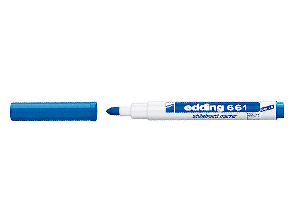 MARQUEUR EDDING E661 TABLEAU BLANC POINTE FINE OGIVE 1/2MM RÉSISTANTE CORPS PLASTIQUE ENCRE CAP-OFF FAIBLE ODEUR BLEU