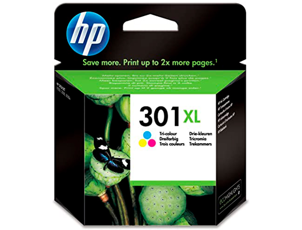 CARTOUCHE HP 301XL JET D'ENCRE CH564EE 3 COULEURS CYAN/MAGENTA/JAUNE 330P