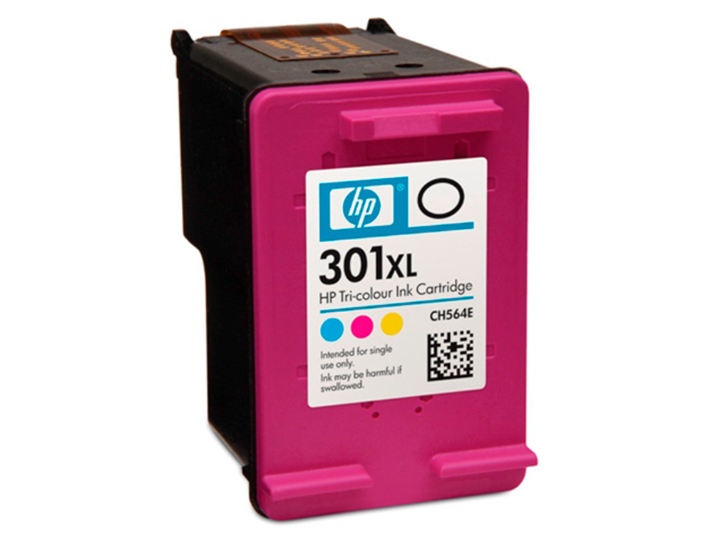 CARTOUCHE HP 301XL JET D'ENCRE CH564EE 3 COULEURS CYAN/MAGENTA/JAUNE 330P