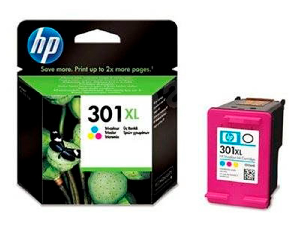 CARTOUCHE HP 301XL JET D'ENCRE CH564EE 3 COULEURS CYAN/MAGENTA/JAUNE 330P