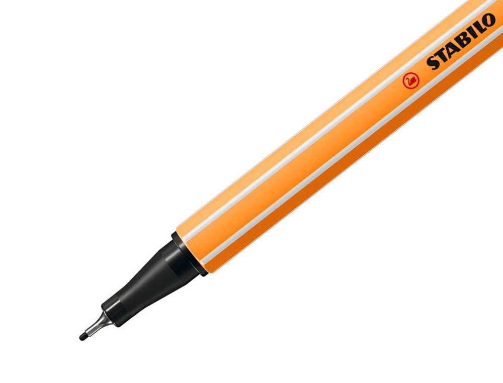 STYLO-FEUTRE STABILO POINT 88 CRITURE FINE 0.4MM 1000M POINTE GAINE MTAL CORPS HEXAGONAL COLORIS NOIR