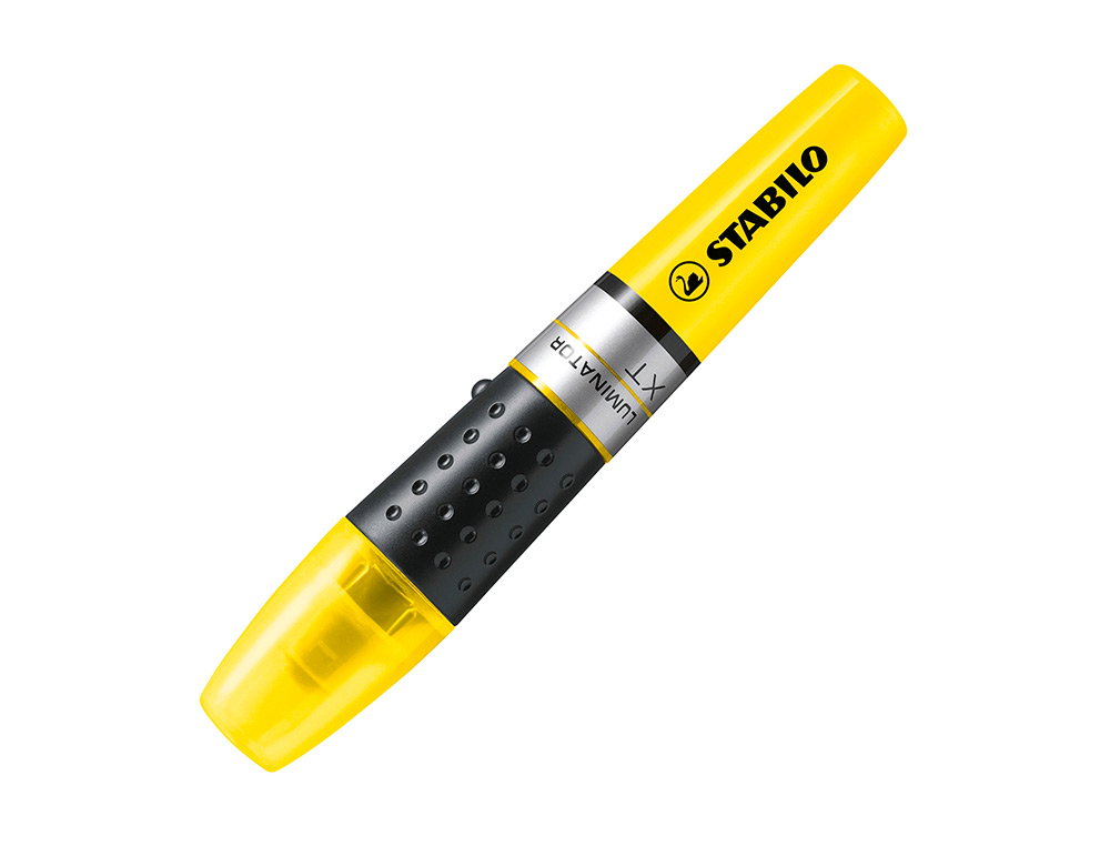 SURLIGNEUR STABILO LUMINATOR TRAC 2/5MM ENCRE LIQUIDE NIVEAU VISIBLE BASE ERGONOMIQUE COLORIS JAUNE