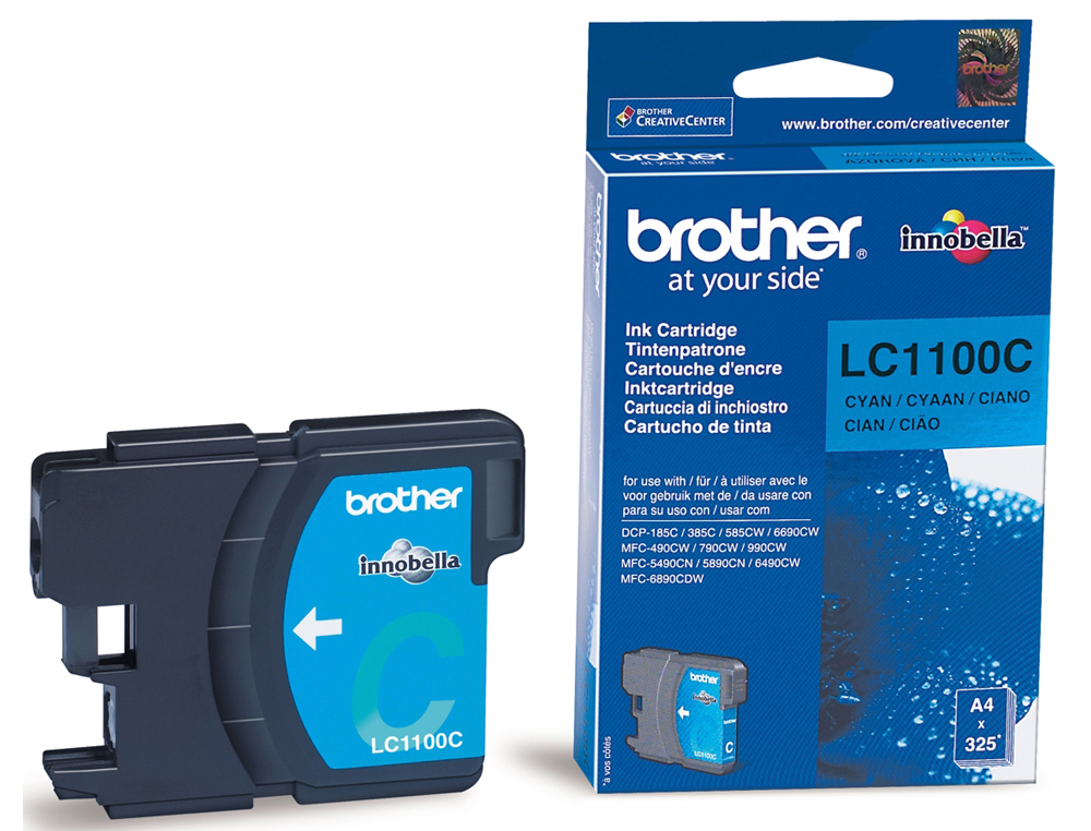 CARTOUCHE BROTHER JET D'ENCRE LC1100C COULEUR CYAN 325P