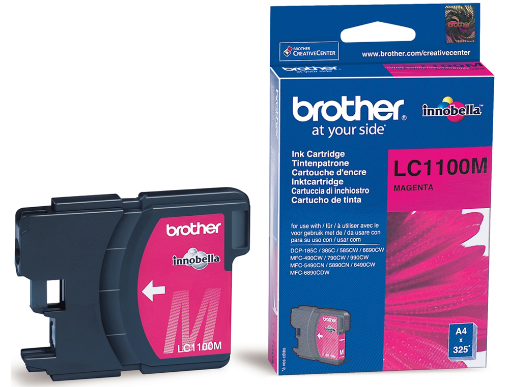 CARTOUCHE BROTHER JET D'ENCRE LC1100M COULEUR MAGENTA 325P