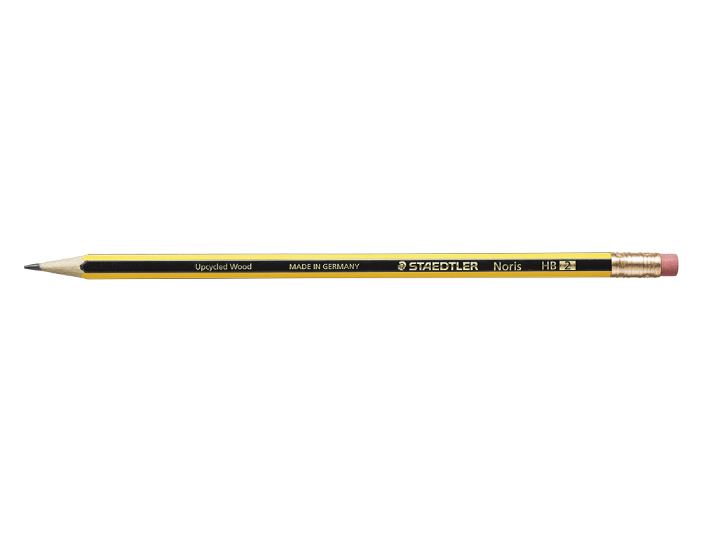 CRAYON GRAPHITE STAEDTLER NORIS 120 HB HEXAGONAL MINE 2MM TRS RSISTANTE EMBOUT GOMME