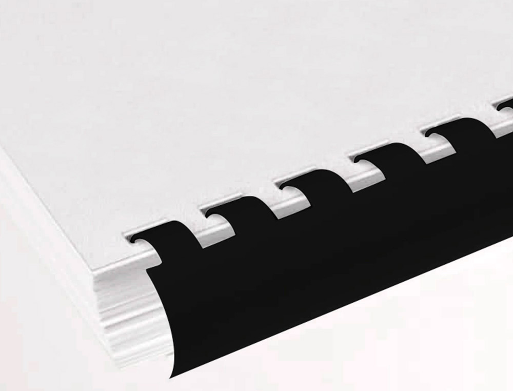 ANNEAU PLASTIQUE  RELIER Q-CONNECT CAPACIT 120F 16MM DIAMTRE COLORIS NOIR BOTE 50 UNITS