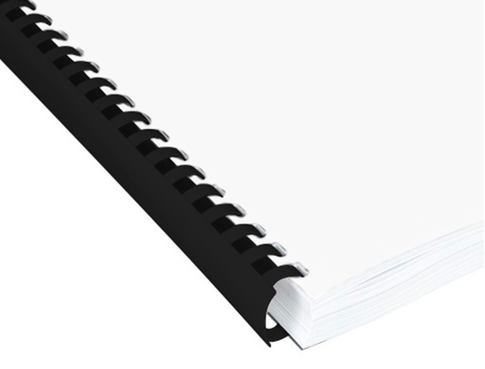 ANNEAU PLASTIQUE  RELIER Q-CONNECT CAPACIT 120F 16MM DIAMTRE COLORIS NOIR BOTE 50 UNITS