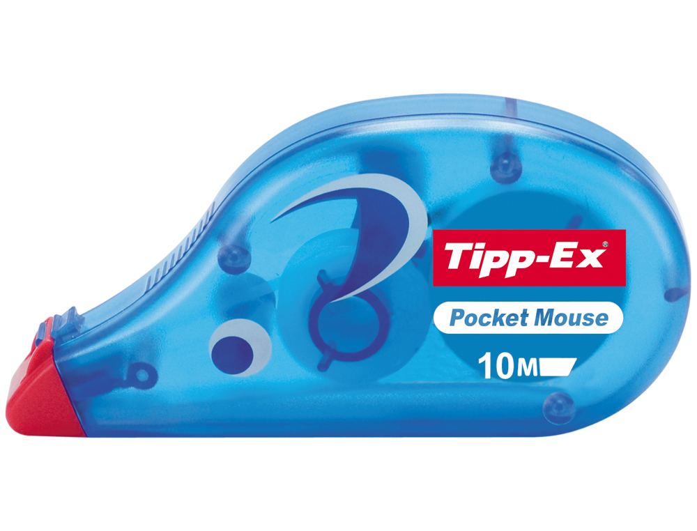 CORRECTEUR TIPP-EX POCKET MOUSE ERGONOMIQUE DVIDOIR MINI RUBAN 4.2MMX10M CAPUCHON PROTECTEUR