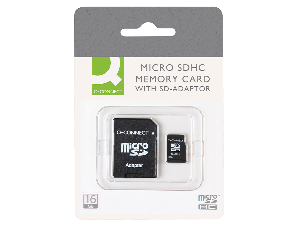 CARTE MICRO Q-CONNECT SDHC ADAPTATEUR SD CAPACIT 16GB CLASSE 4 TLPHONES PORTABLES TABLETTES