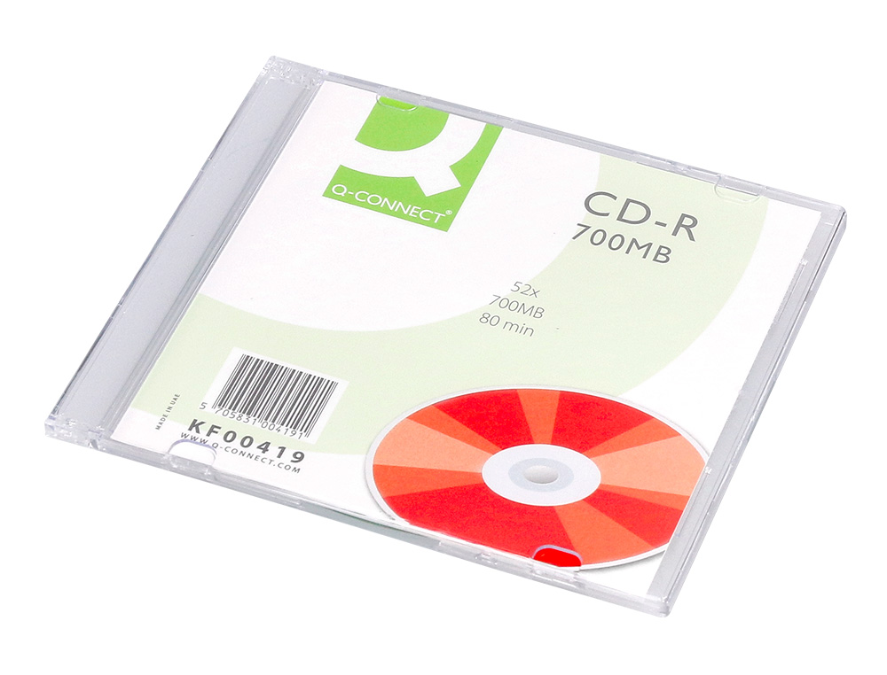CD-R Q-CONNECT 700MB 80MIN BOTIER SLIM 10 UN