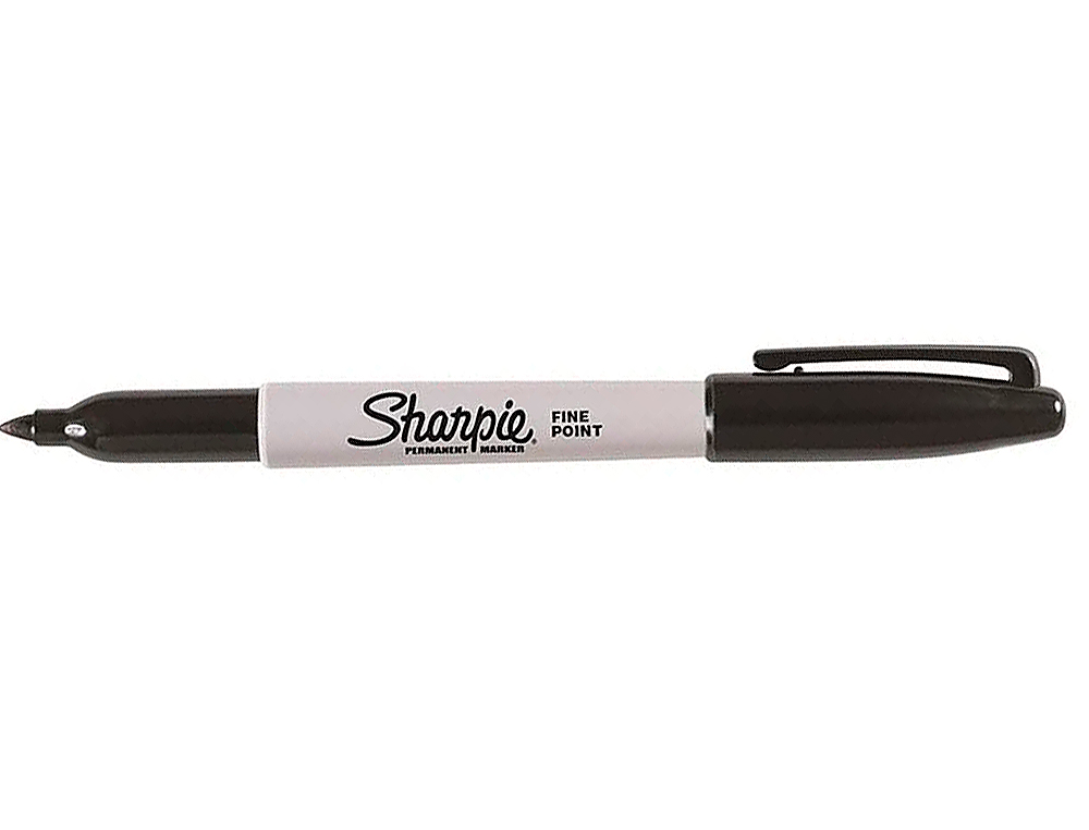 MARQUEUR SHARPIE PERMANENT POINTE OGIVE FINE 0.9MM SCHE RAPIDEMENT COLORIS NOIR