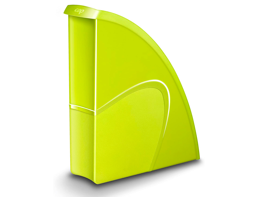 PORTE-REVUES CEP GLOSS POLYSTYRNE ANTICHOC CAPACIT 700F TOUS DOCUMENTS 24X32CM 270X85X310MM COLORIS VERT ANIS